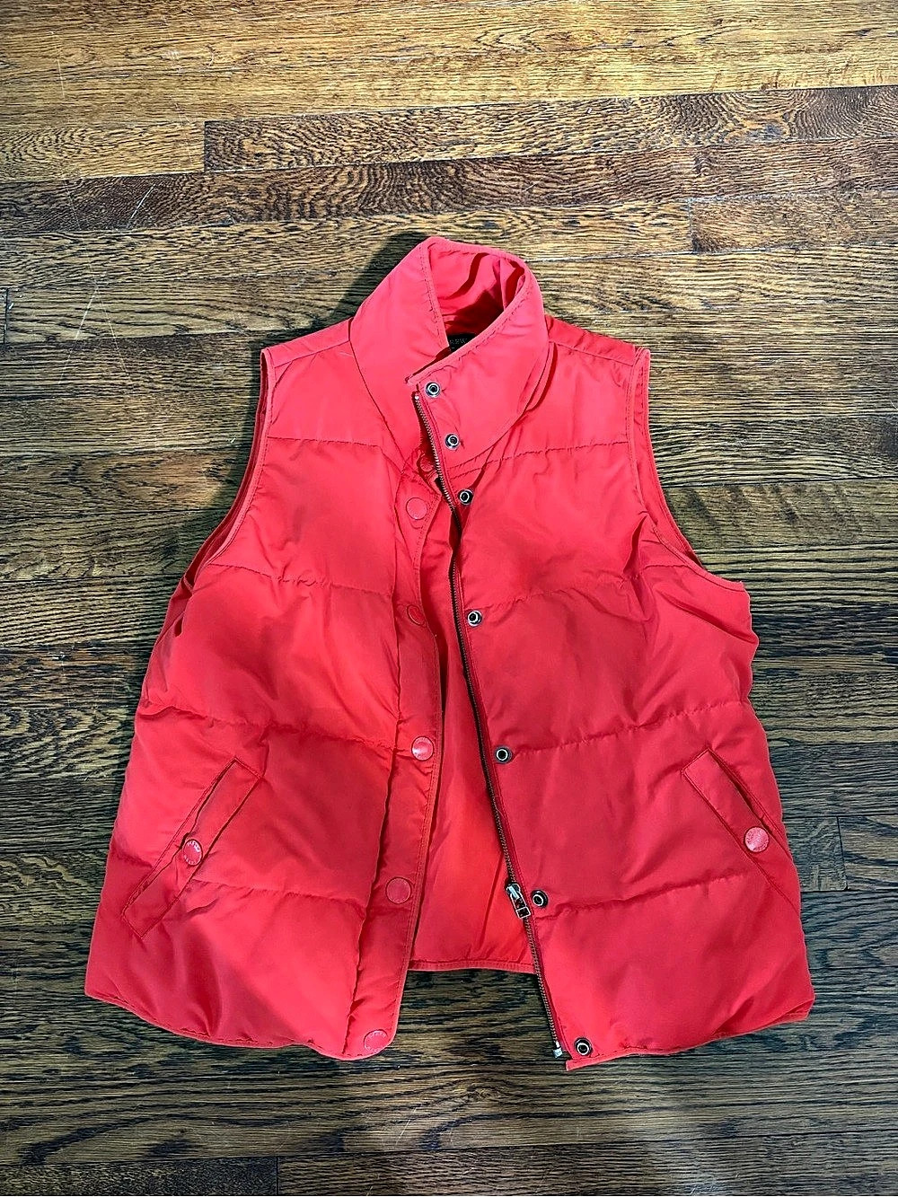 J.Crew Quilted Down Puffer Vest Red Medium